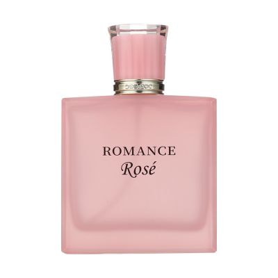 Wholesale Custom Luxury Pink 100ml Sandblasting Silkscreen Empty Perfume Bottle 