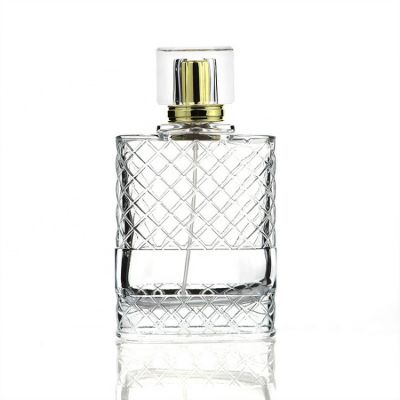 OEM/ODM 105ml Luxury Middle Eastern Glass Perfume Bottle With UV Coating Cover 