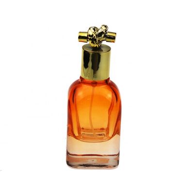 Luxury Square Brand Women KNOT 50ml Perfume Glass Bottle 