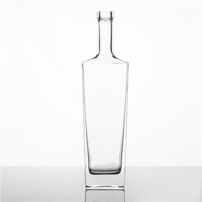 Wholesale High Quality 1 Liter Large Capacity Liquor Glass Rum Spirits Vodka Bottle 