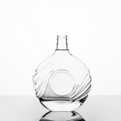 Wholesale High Quality Fancy Design Empty Liquor Spirit Wine Brandy XO Glass Bottle 