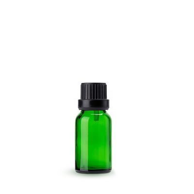 Free samlpes 15ml Green glass essential oil empty bottle cosmetic serum bottle