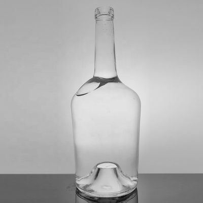 Top Quality 1000ml Alcohol Decanter 1L Spirit Glass Liquor Bottle Wholesale 1000ml Empty Round Vodka Bottles With Cork Stopper