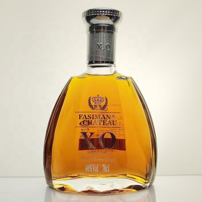 Luxury Spirit Bottle 700 ml Liquor Glass For XO Brandy Bottles With Wooden Cork Empty Fancy 700ml Cognac Bottle With Corks