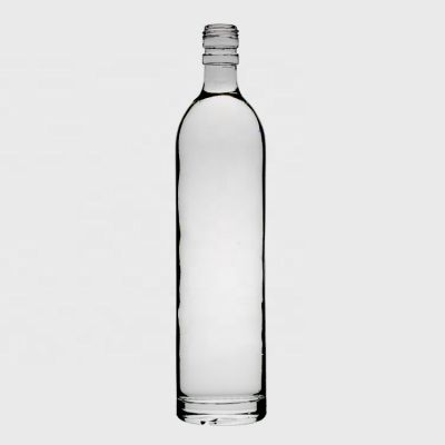 Transparent 750ml Clear Spirit Bottle Wholesale Round Shape Empty Liquor Bottles With Screw Cap Vodka Glass Bottles 750ml