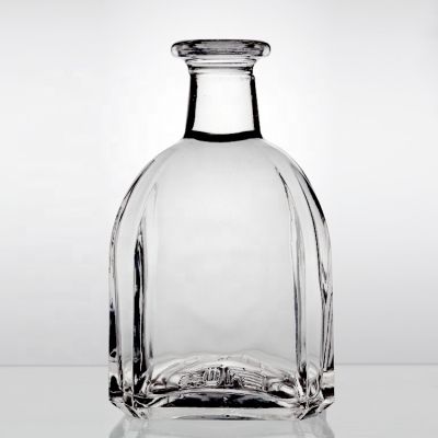 Fancy Spirit 750ml Decanter Cognac Xo Brandy Glass Wine Bottle With Cork Stoppers 75cl Wholesale Empty Crystal Liquor Bottle