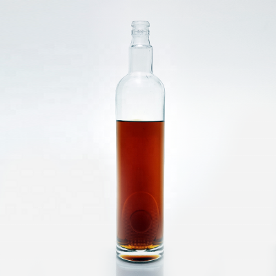 75cl alcohol bottle with guala top empty clear 750 ml glass spirit bottle wholesale round shape liquor glass bottle 750ml