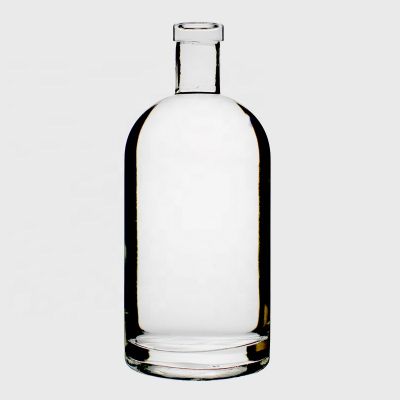 Wholesale Custom Giant 3 litre 1750 ml Alcohol 1l Round Shape Cylinder Shape Wooden Cork 1liter Glass Vodka 1l Liquor Bottle