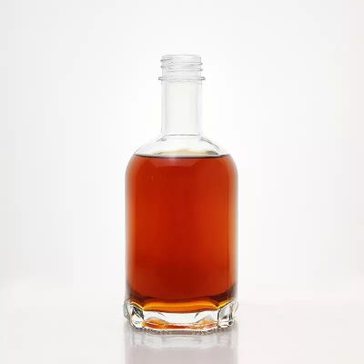 production unique luxury wine brandy empty crystal glass screen printing square special shape375ml whisky glass bottle 