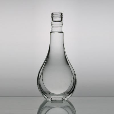 Empty White Fancy Screw Top Mini Water Bottle 750ml Liquor Spirit Container Small Unique Shaped Luxury Glass Bottle 100ml 