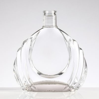 Custom 375ml 500ml 700ml 750ml 1000ml transparent oslo spirit whisky tequila brandy liquor vodka gin glass bottle 