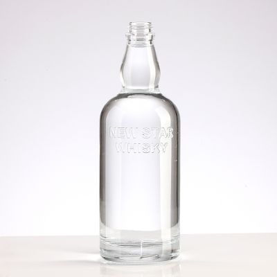 Custom Fashionable High-transparency vodka whisky Rum Gin Glass Bottle Packaging 750ml 