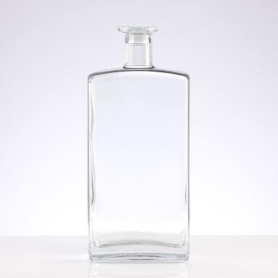 Classic Design Square Shape glass bottle for rum 750ml glass Vodka Bottles gin bottle