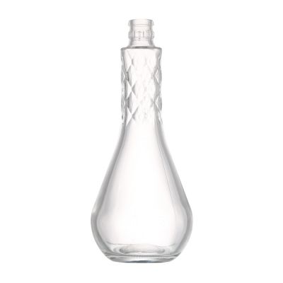 Factory design top quality 700 ml flint liquor glass wine bottle clear with crown 