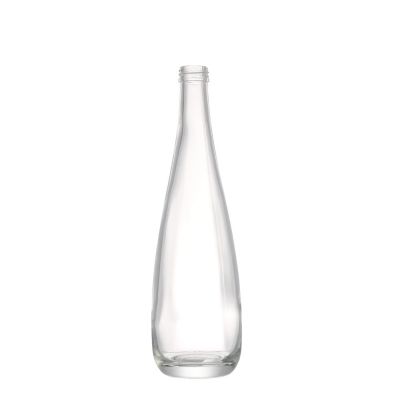 Bulk clear empty glass bottle 500 ml liquor spirit wine thin mouth with screw 