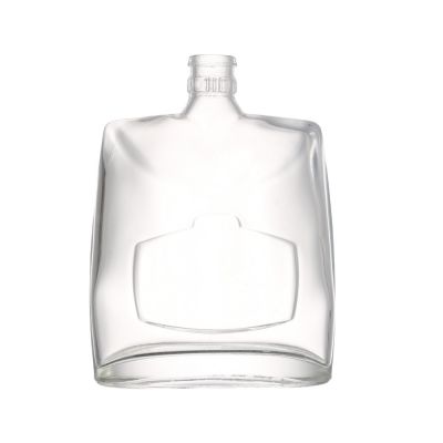 high quality good price 500 ml classic clear glass vodka whisky liquor bottles with crown 