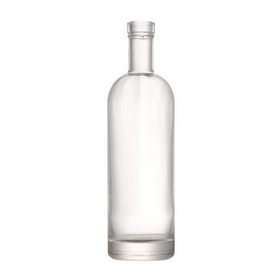 Heavy Base High Quality Wine Tall Clear Glass Liquor Bottles 500 ml With Stopper 