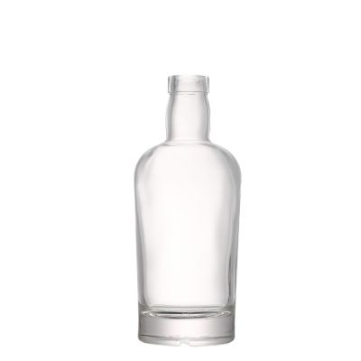 High end cheap price 700 ml big belly shape glass wine liquor bottle with cover