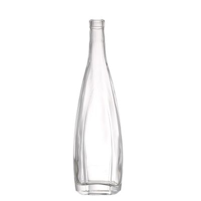 China Factory Glass Liquor Bottle Round Shaped Vodka 700 ml Liquor Glass Bottle 
