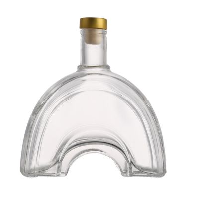 Professional Manufacturer Supplier Factory unique shape clear wine liquor Glass Bottle 750 ml 