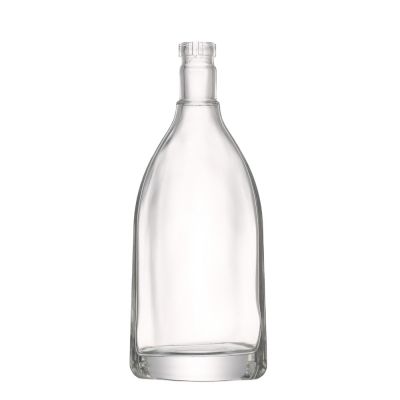 Custom low price top quality super flint fancy liquor wine glass bottle with crown