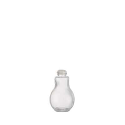 Light Bulb 100 ml Clear Glass Beverage Milky Tea Fruit Juice Drink Bottle with Screw 