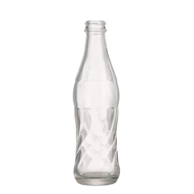 High Quality low price 250 ml beverage clear empty glass milk bottle with screw