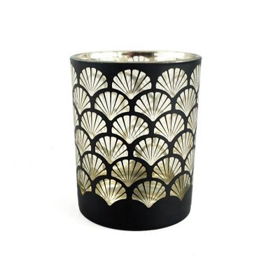 Mercury laser cut Glass Votive Tealight Candle Holders with wooden lids for Wedding 
