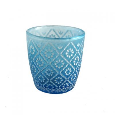 New Translucent Horn Glass Candle Container