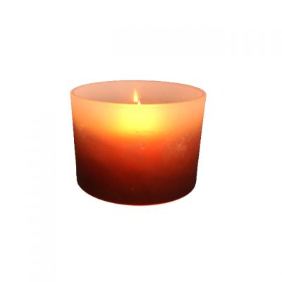 450ml sandblasted glass candle vessel faded candle holder for event party 