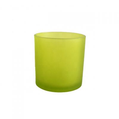 frosted tumbler glass candle container 