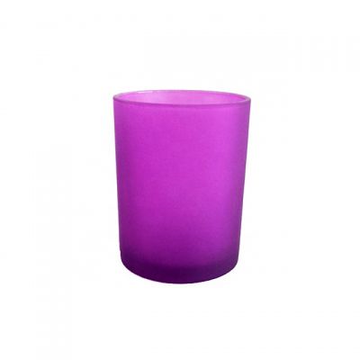 Popular Purple Empty Glass Candle Vessel 