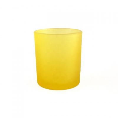 10oz yellow tumbler glass candle vessel