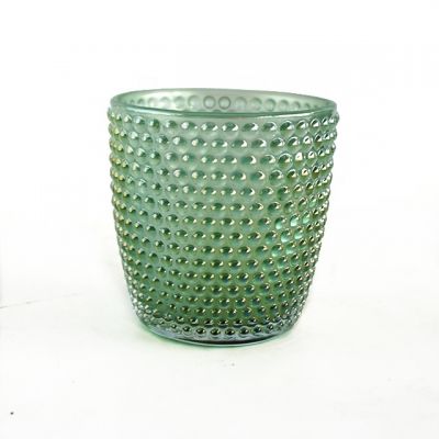 turquoise green plating pineapple glass candle holder