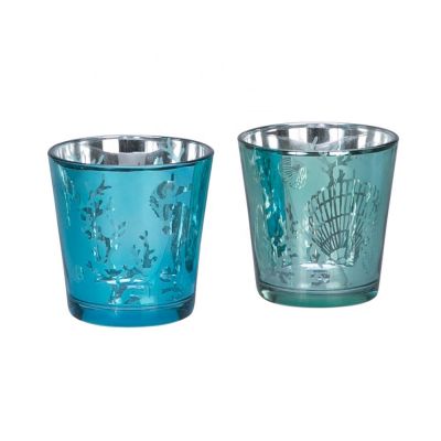 Custom luxury mercury home decor glass candle jar 5oz wholesale
