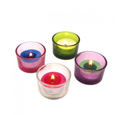 Promotion 1oz 30ml straight sided multi-colore mini candle glass jars