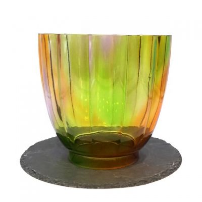 New Design Exquisite Iridescent Ribbed Replacement Glass Lamp Shade