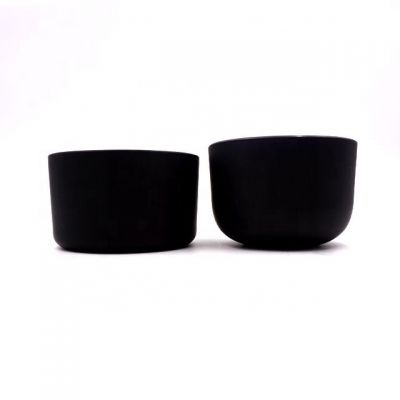 big size frosted black glass jars for candle making