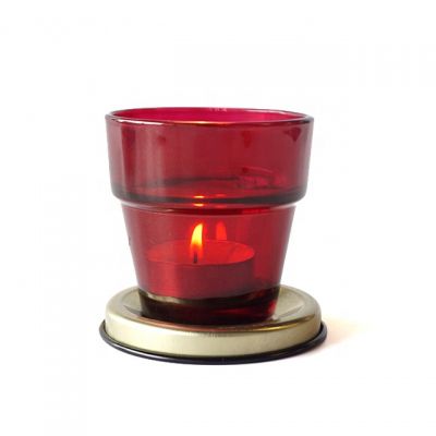 modern Europe North America Australian ruby red glass candle cup