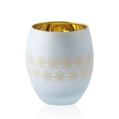 Mescente Wholesale empty ceramic gold candle ceramic jars