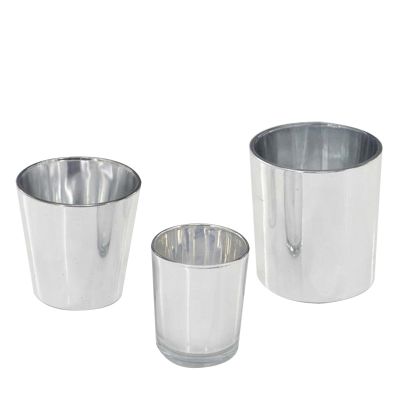 Mescente crystal votive silver glass candle holder jars in bulk