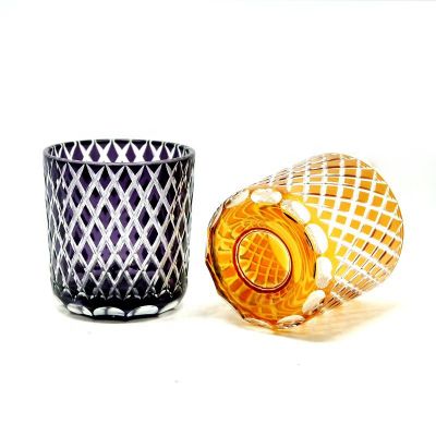 2019 European popular glass candle cup unique glass candle jar