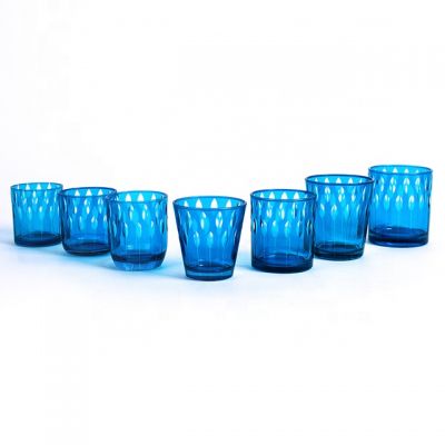 2019 popular cobalt blue candle jar stand glass for home decoration