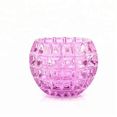 Mescente clear glass ball lantern candle holder