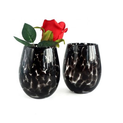 2020 fashionable tinted color tortoise shell effect empty candle jars for candle making