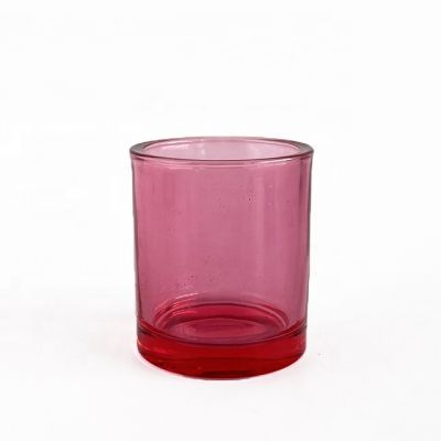 High Quality Round Bottom Thick Translucent Glass Scented Candle Holder