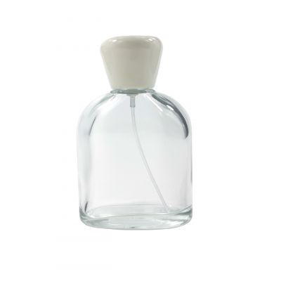 Popular round 100ml perfume bottle size free sample slim glass perfume bottles