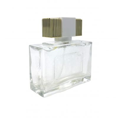 custom luxury 100ml empty crystal square glass perfume bottle
