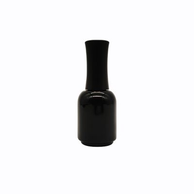 High Quality 15ml Round Black Empty Nail Polish Bottle, Nail Polish Removal Bottle