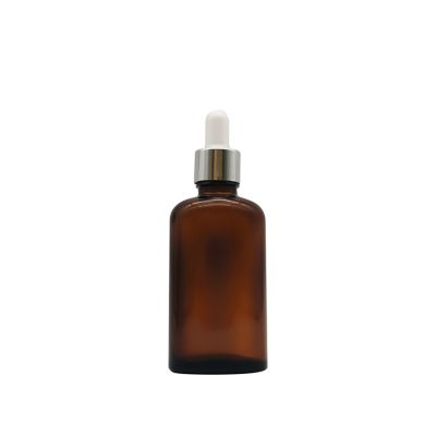 high quality flat amber bottle essential oil new essential oil bottle with cap